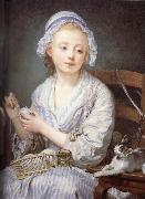 Jean-Baptiste Greuze The wool Winder oil painting artist
